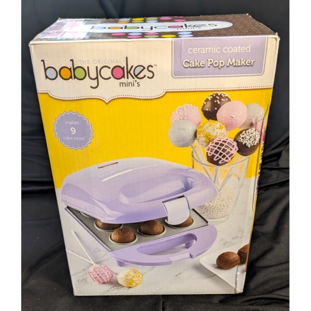 🍭Babycakes Mini's CPM-20 Mini Cake Pop Maker~ Purple Dessert Sweets Treats NEW